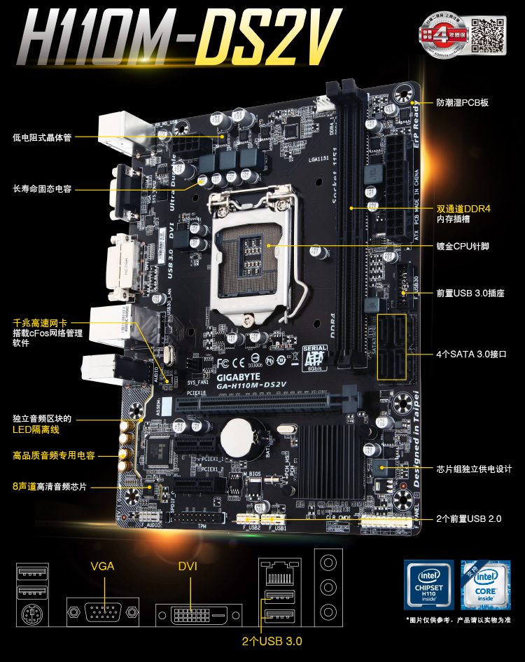 记一次给老伙计技嘉GA-H110M-DS2V升级，结果翻出块技嘉365M-D2V的折腾实录